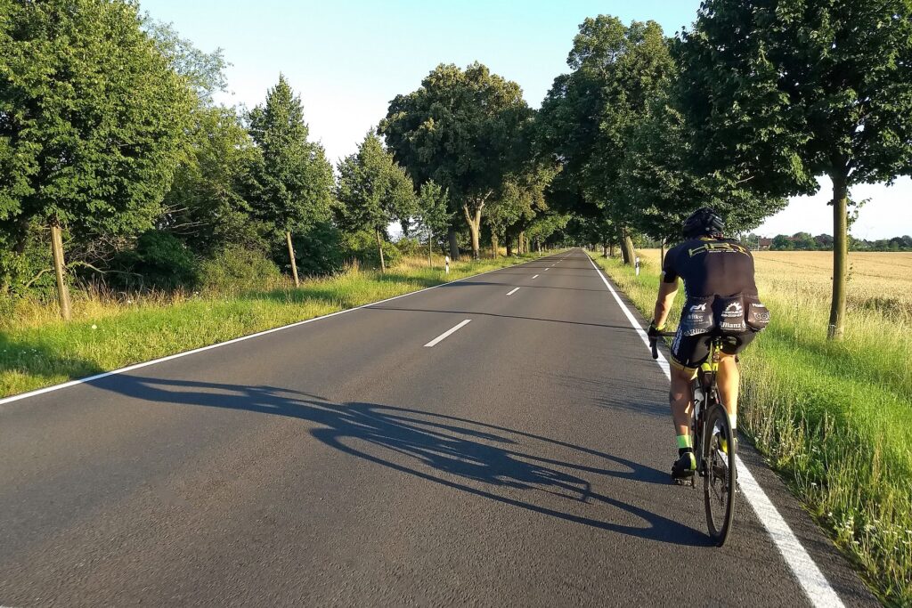 Leere Straße auf dem Rückweg