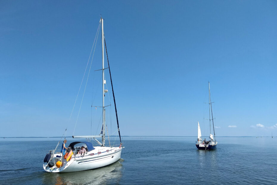 Segelboote auf dem Stettiner Haff