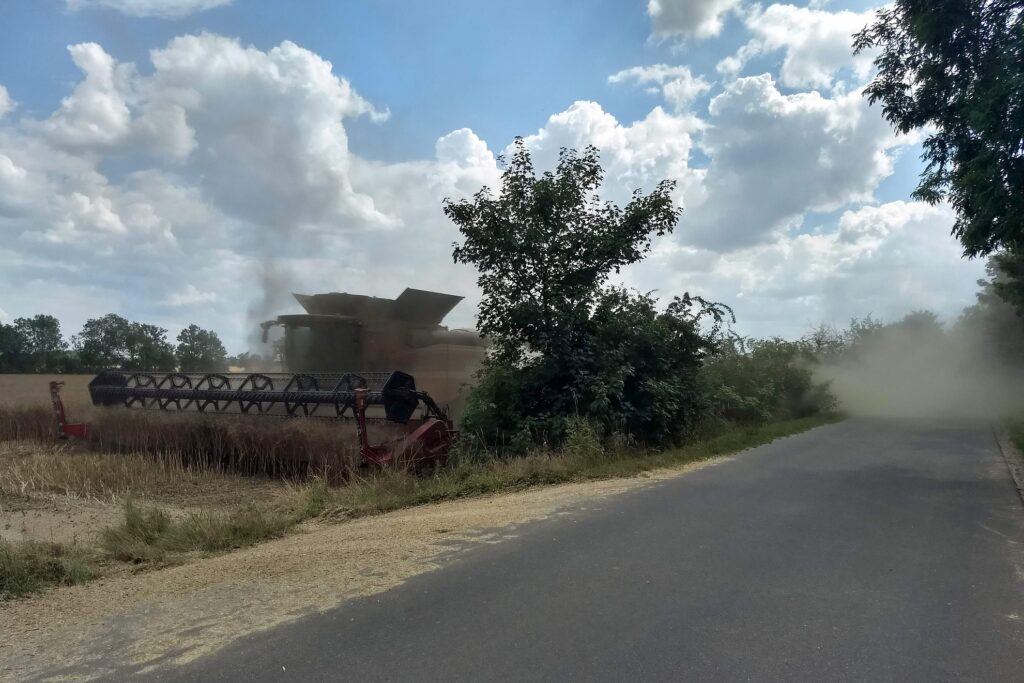 Zwangspause durch Erntearbeiten