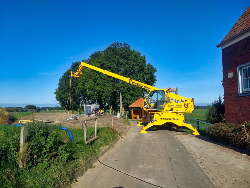 Baustelle auf dem Deich