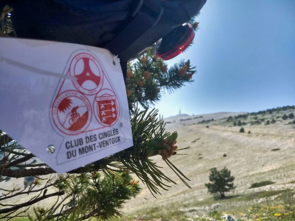 Cinglés du Mont-Ventoux Schild am Rad