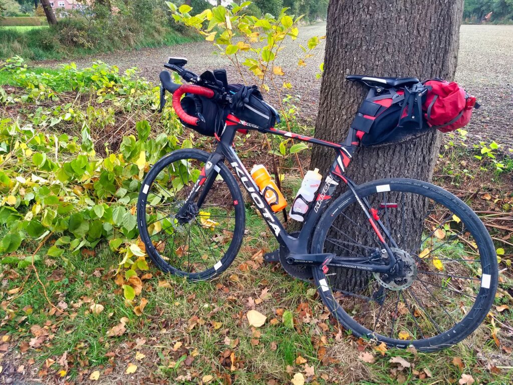 Pannenpause Zeit für ein Fahrrad-Foto